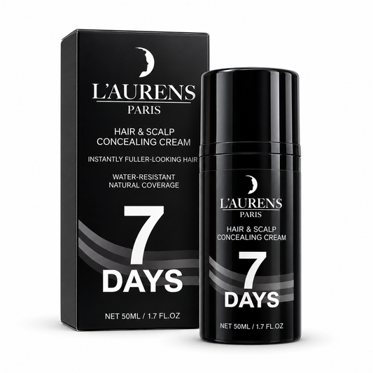L'aurens Paris קרם להסוואת קרחת — בקבוק ואריזה